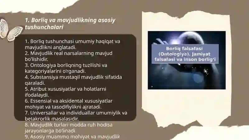 Borliq falsafasi (ontologiya) 3
