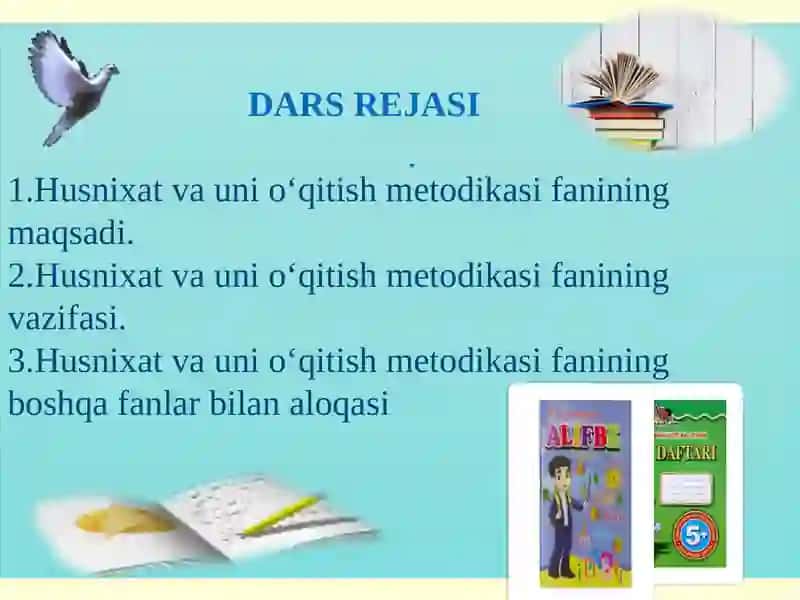 Kirish. Husnixat va uni  o’qitish metodikasi – pedagogik fan 3