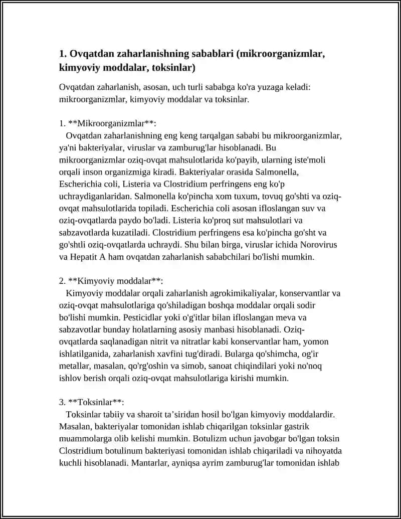 OVQATDAN ZAHARLANISH VA UNING PROFILAKTIKASI 3