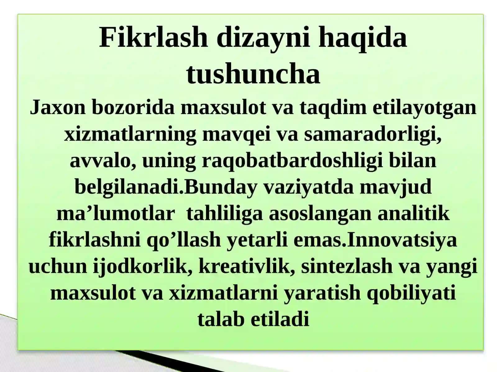 Fikrlash dizayni (Design thinking) 3