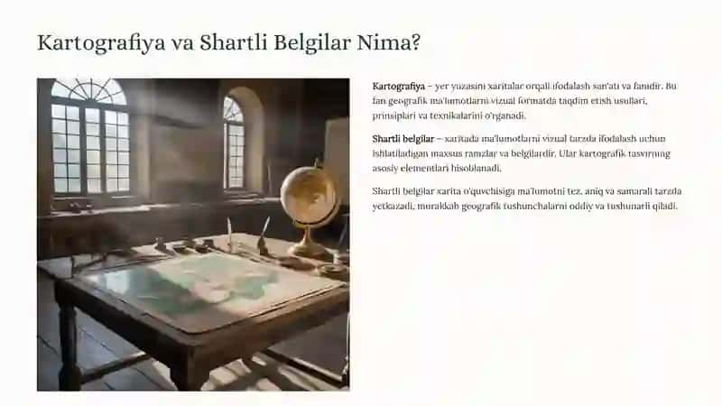 Kartografiya va Shartli Belgilar Nima? 3