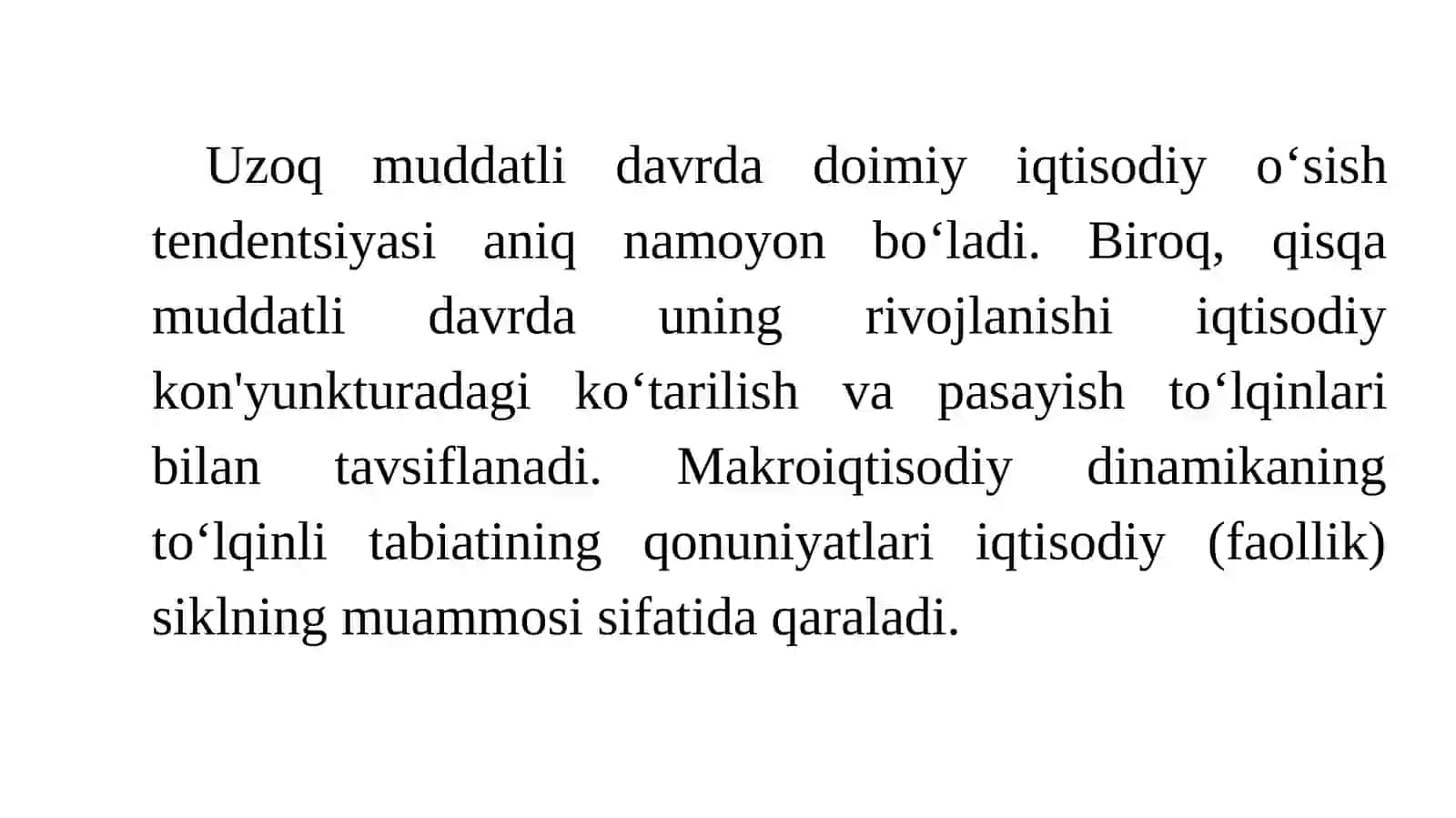 Bozor iqtisodiotining davriy rivojlanishi 3