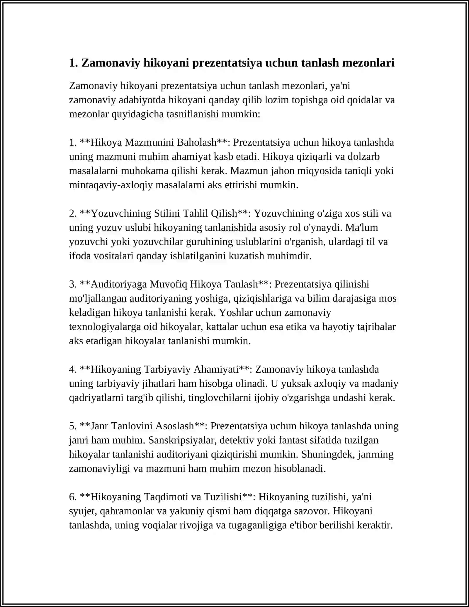 MODERN HIKOYALAR BO'YICHA PREZINTATSIYA TAYYORLASH 3