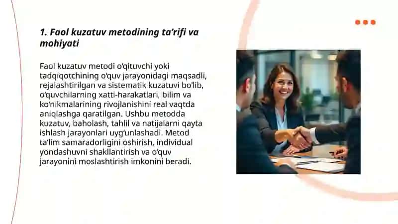 Faol kuzatuv metodi 3