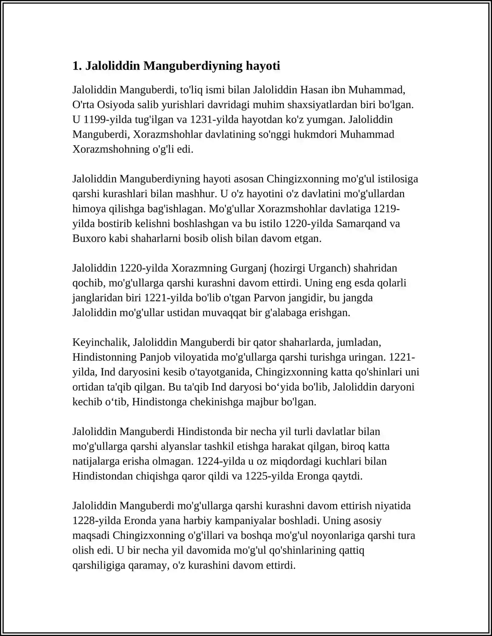 JALOLIDDIN MANGUBERDI VATAN HIMOYACHISI 3