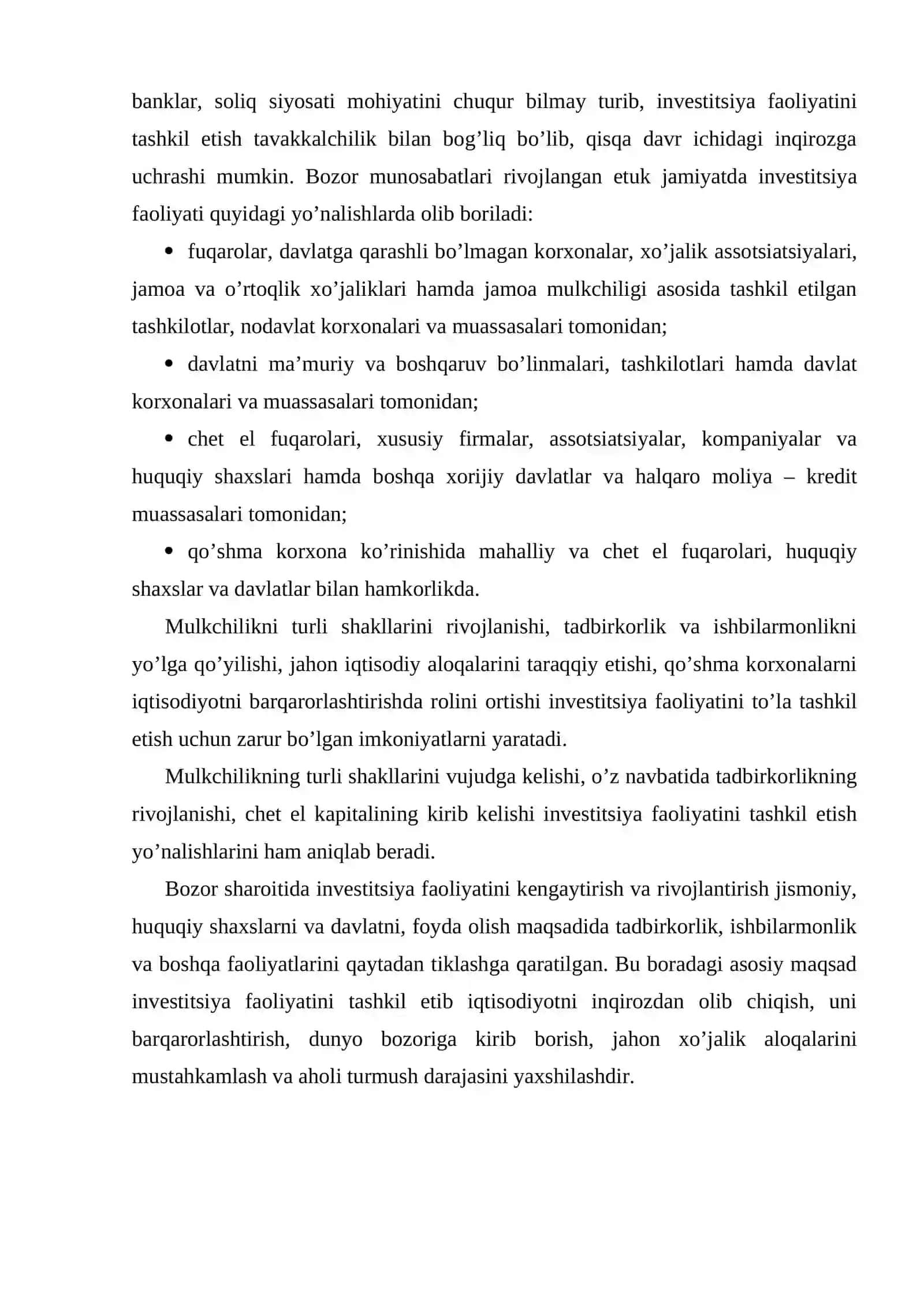Investitsiya faoliyatini moliyalashtirish manbalari va usullari 3