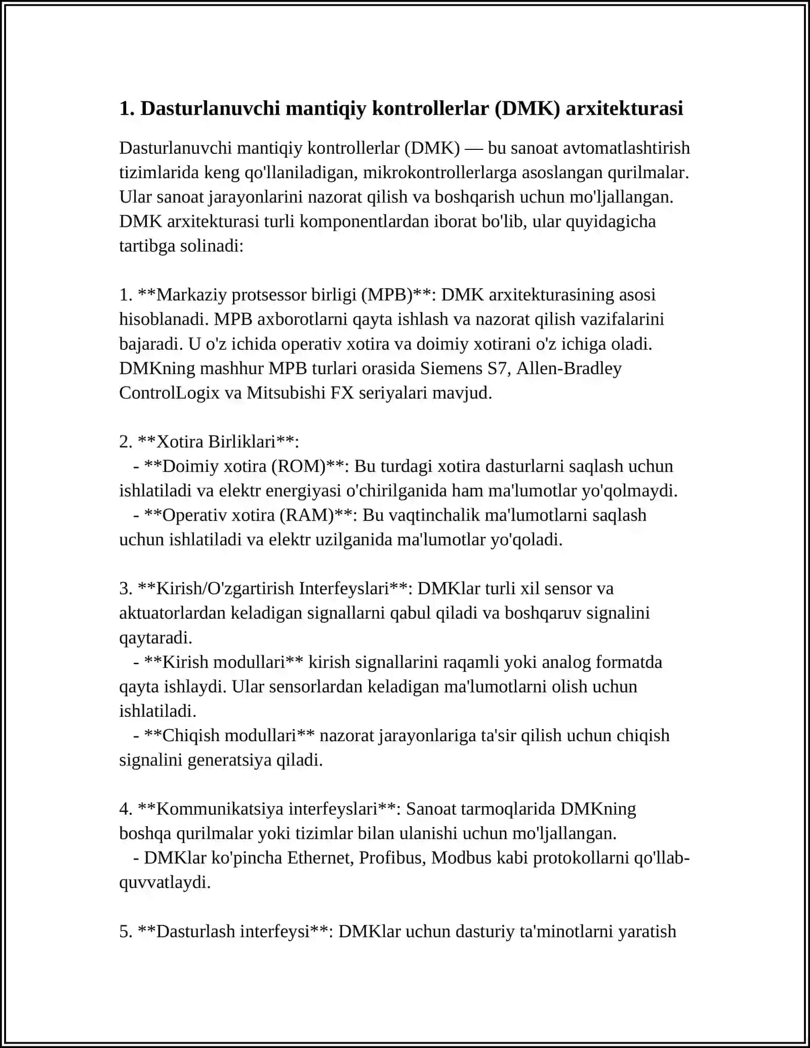 DASTURLANUVCHI MANTIQIY KONTROLLERLAR 3