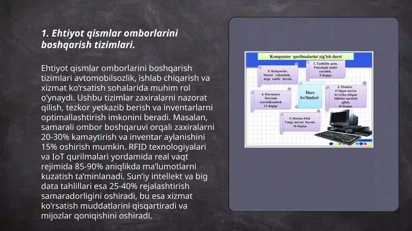 Ehtiyot qismlar omborlarini ishini tashkil etish 3