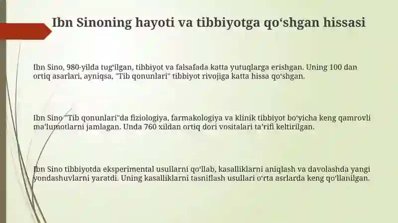 Ibn Sino va Tibbiy Geografiya 3