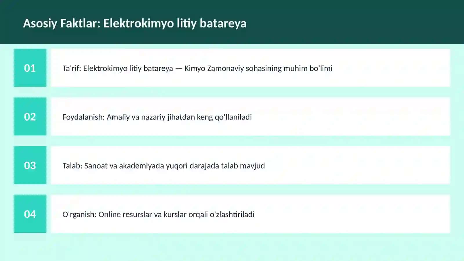 Elektrokimyo litiy batareya 3