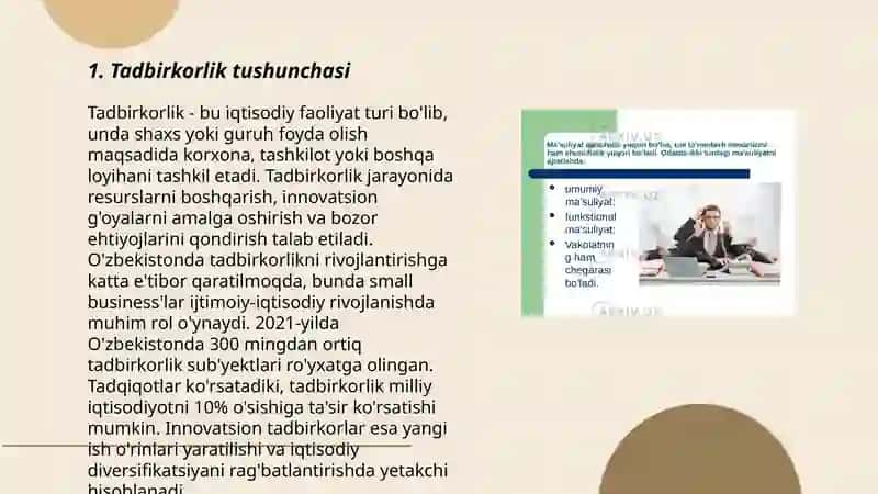 Tadbirkorlik faoliyati 3
