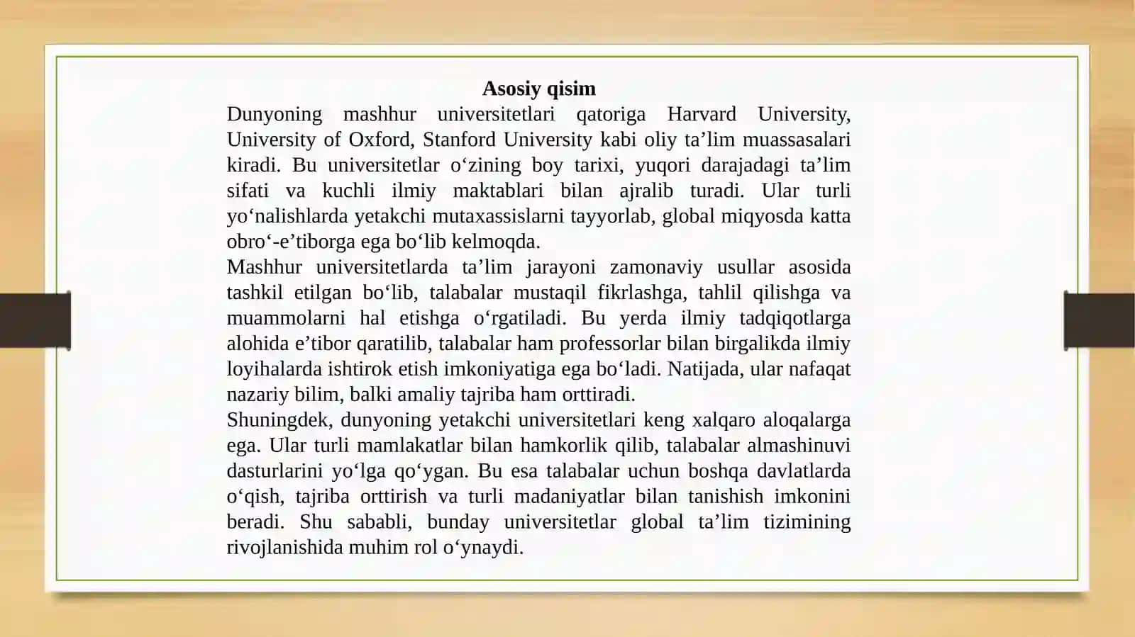 Dunyoning mashhur universitetlari 3