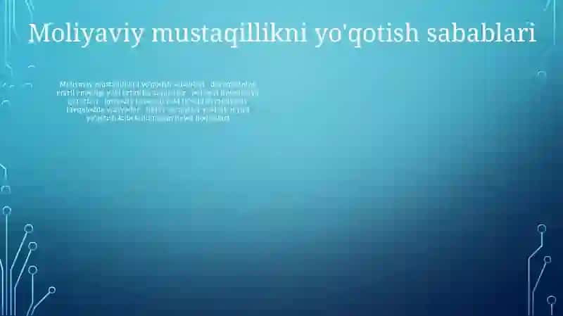 Korxonalar Moliyaviy Mustaqilligini Yo`Qotish Tavakkalchilikini Boshqarish 3
