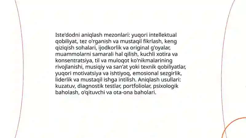Iste'dodli bolalarni aniqlash va ularni tarbiyalash 3