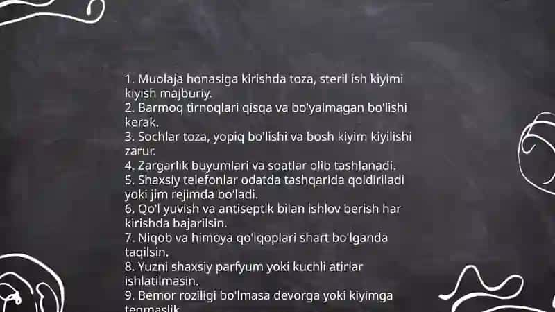 Muolaja honasida ishlash tartibi 3