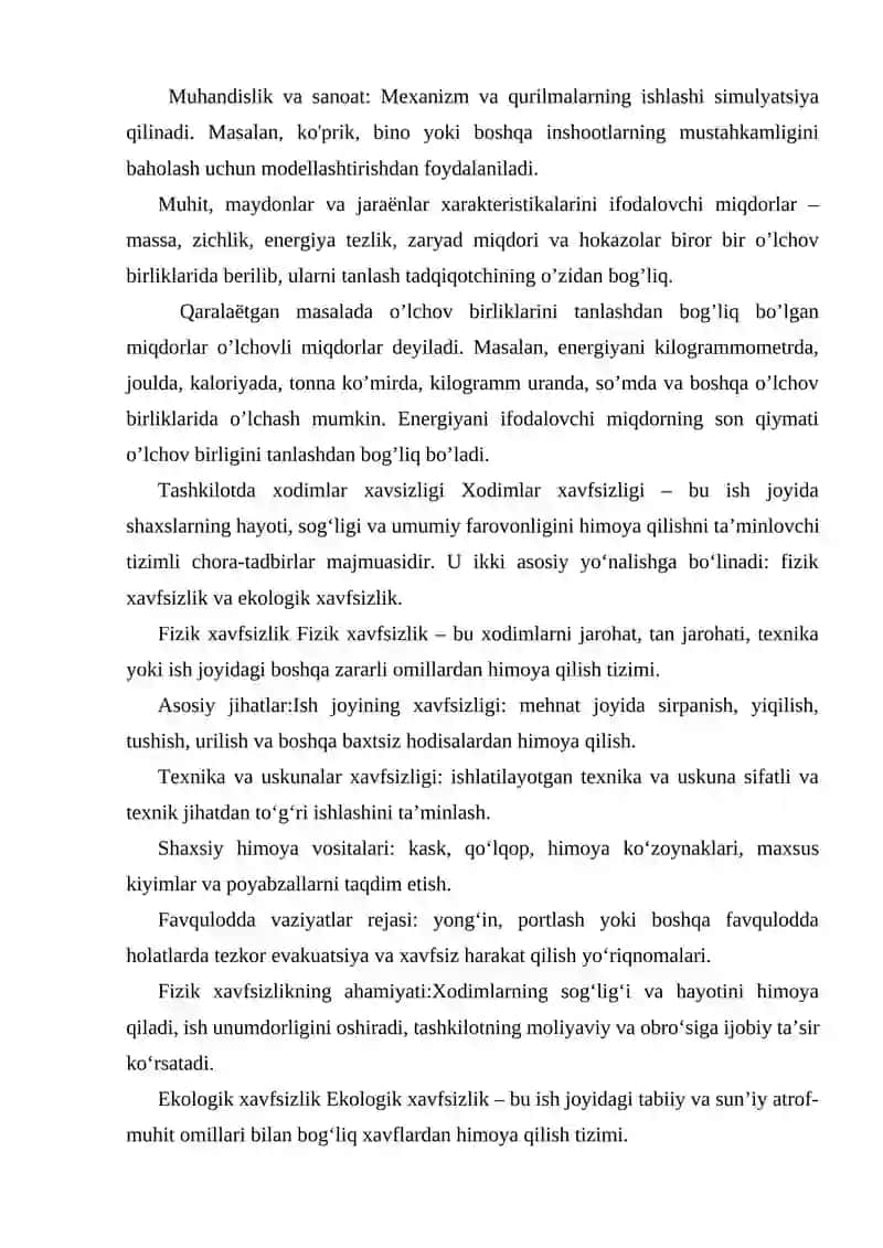 FIZIK MODELLASH VA UNING AMALIYOTDA QO'LLANILISHI 3