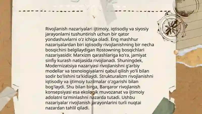 Rivojlanish falsafasi 3
