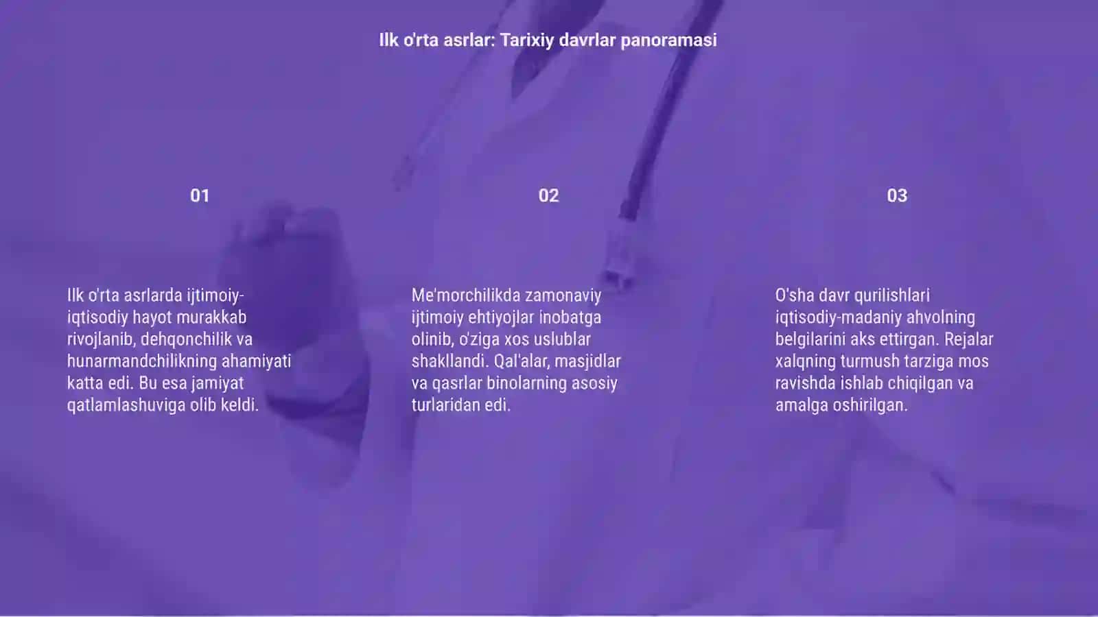 Ilk o'rta asrlarda ijtimoiy iqtisodiy hayot va uning me'morchilikka ta'siri 3