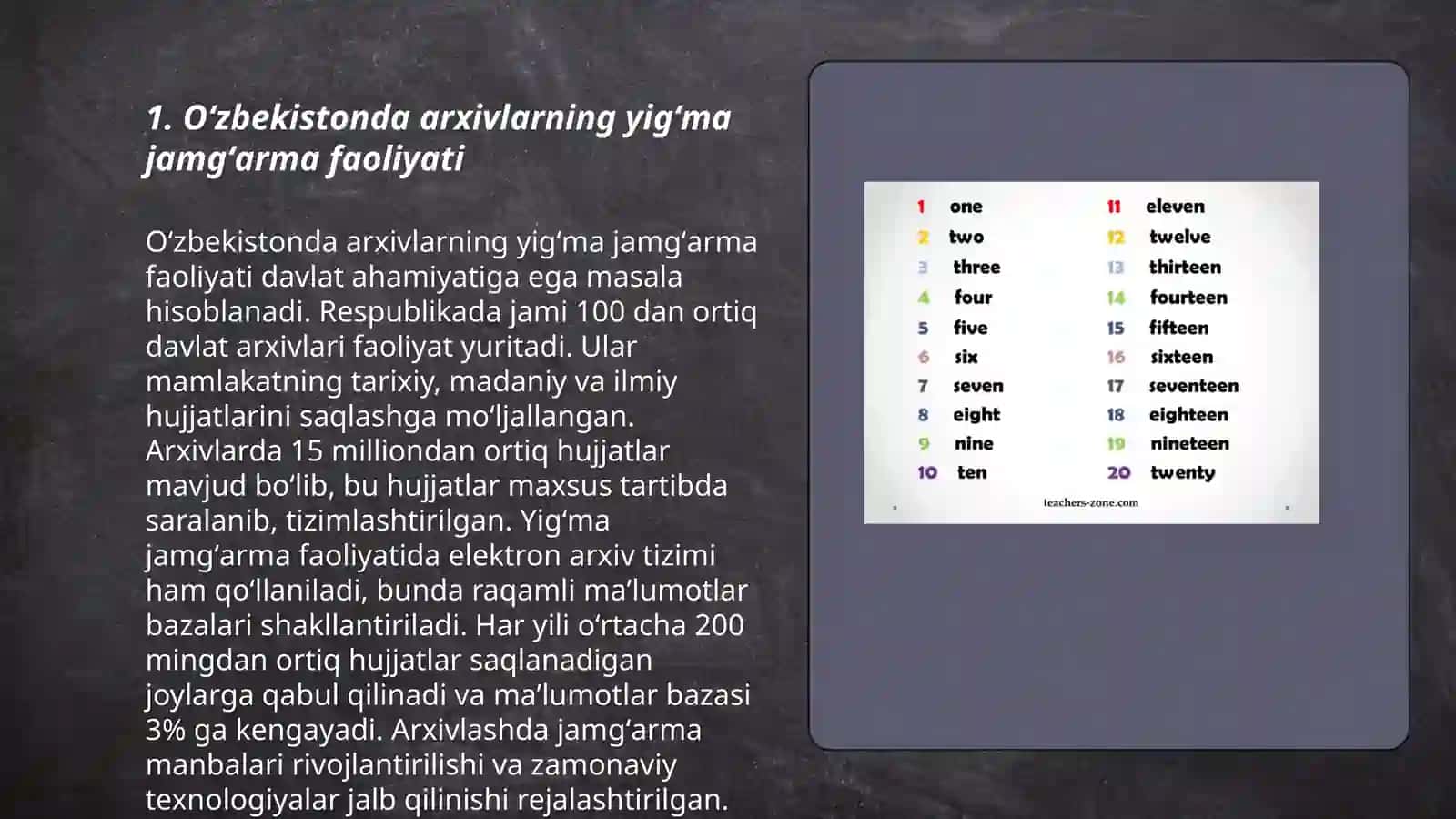Oʻzbekistonda arxivlarning bugungi kundagi faoliyati 3