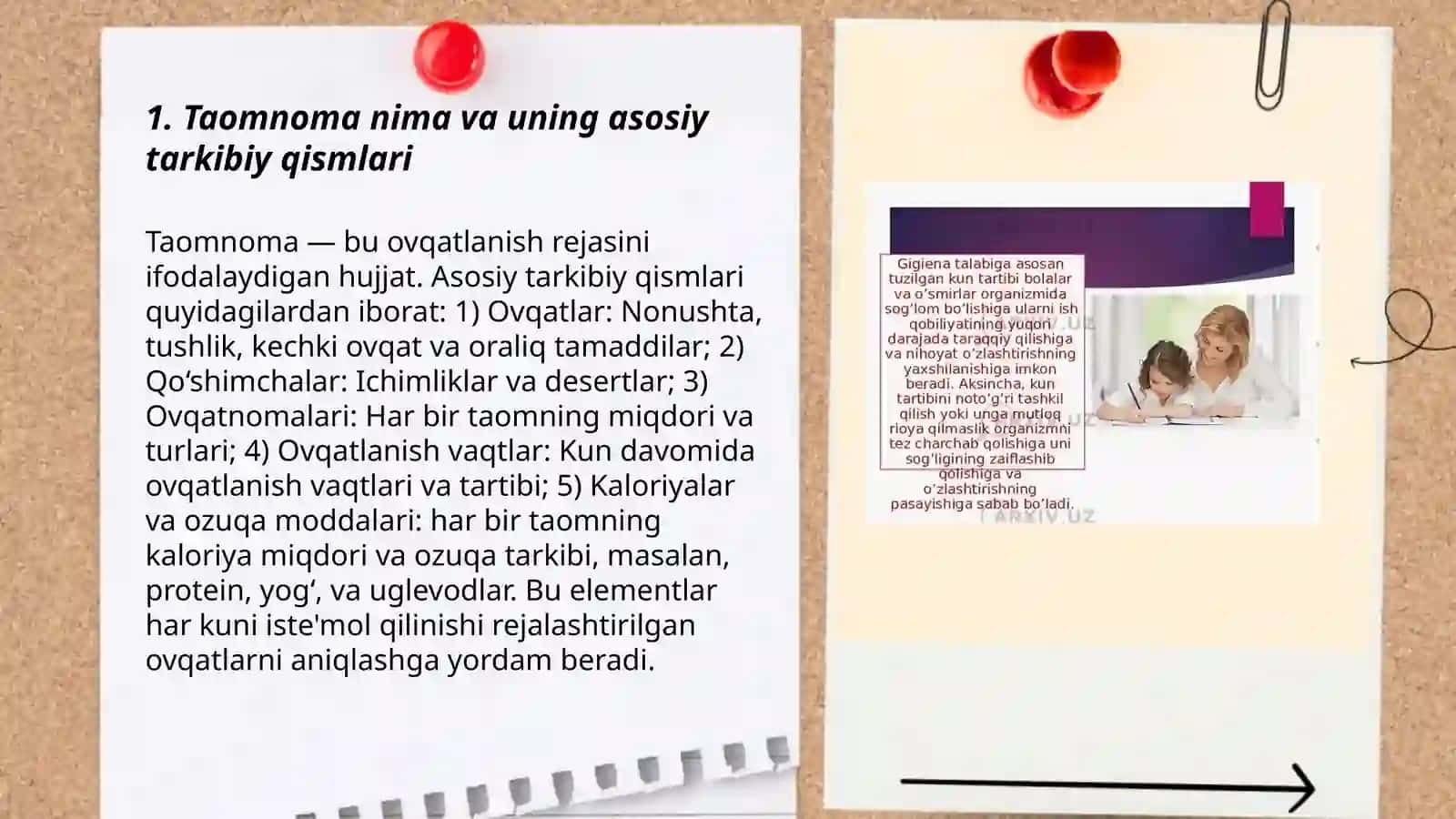 Taomnoma va uning ahamiyati 3