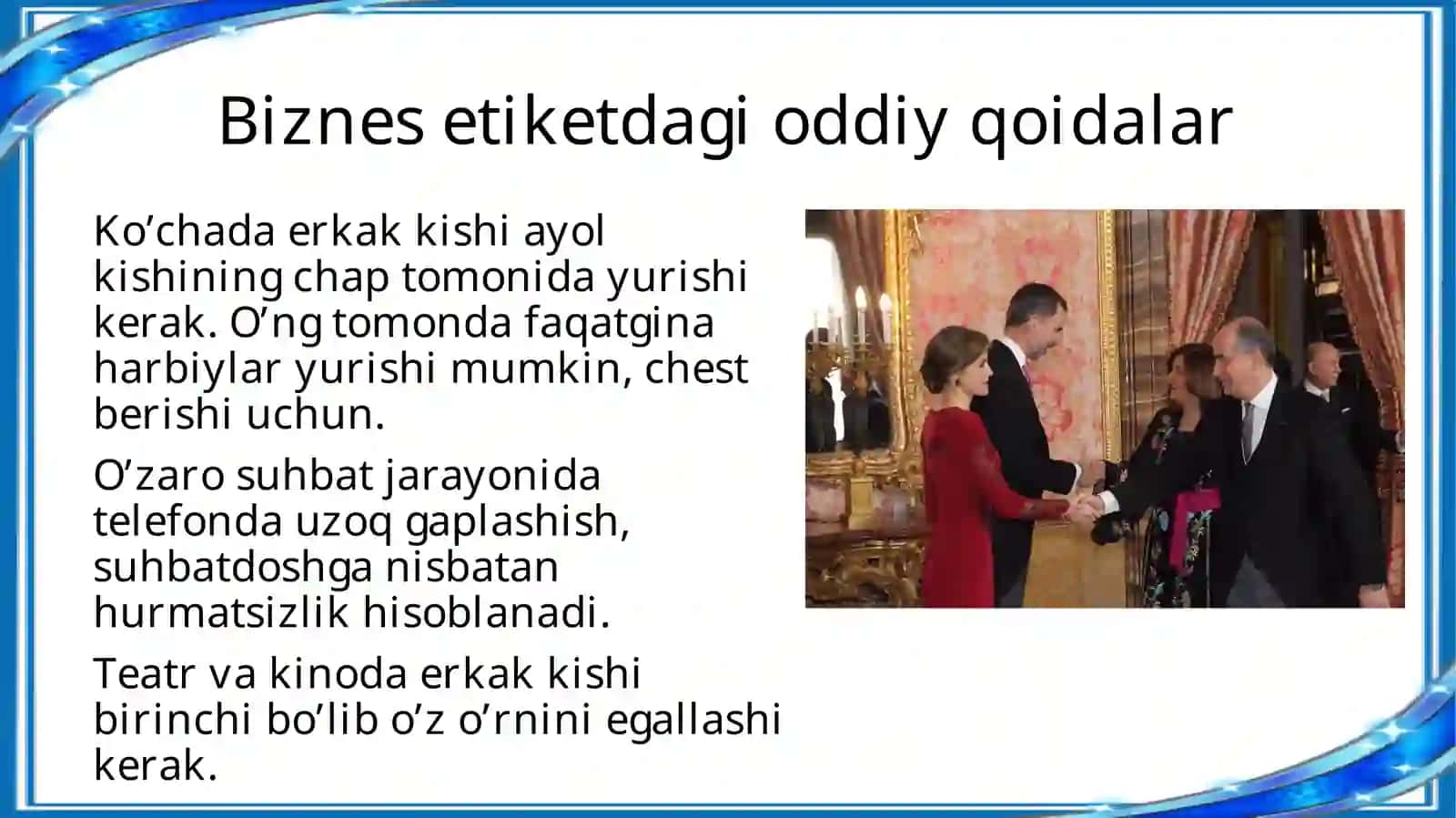 Diplomatik etiket qoidalari 3