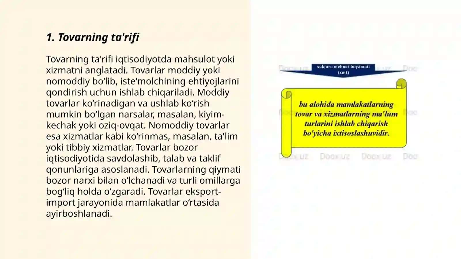 Tovar va uning xususiyatlari 3