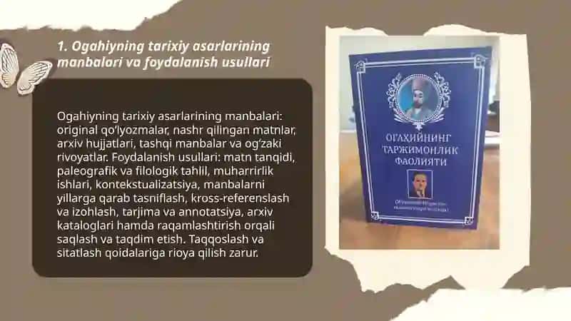 Ogahiyning tarixiy va tarjima asarlari 3