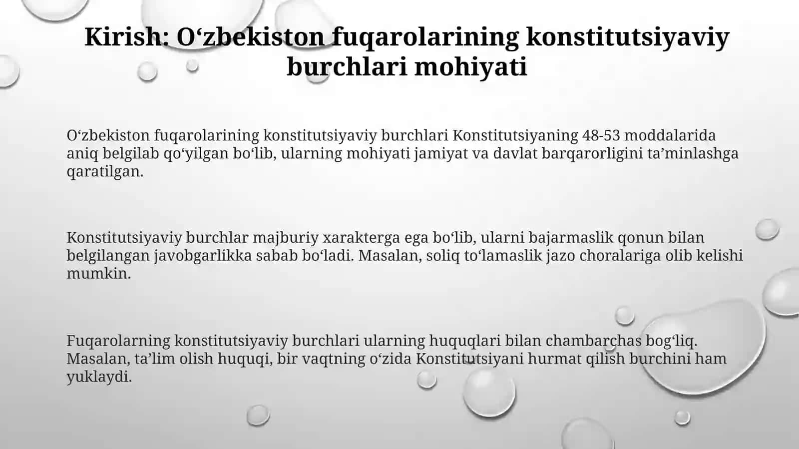 O'zbekiston Respublikasi fuqarolarining konstitutsiyaviy burchlari 3