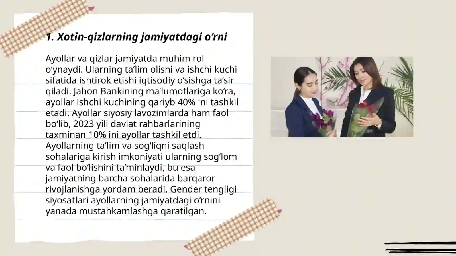 Xotin-qizlarning jamiyatdagi o‘rni 3