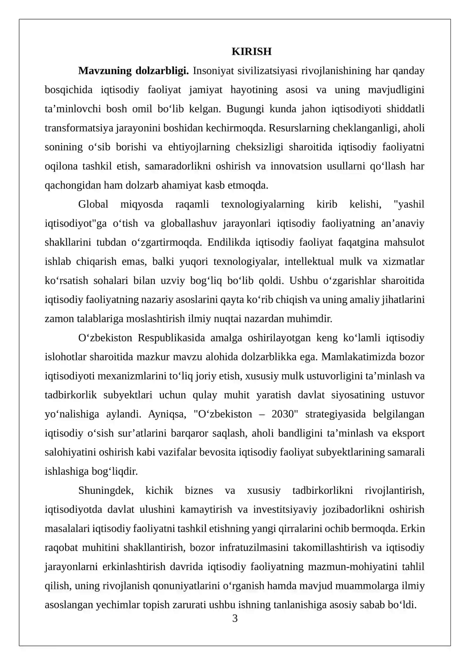 Iqtisodiy faoliyatning nazariy asoslari 3