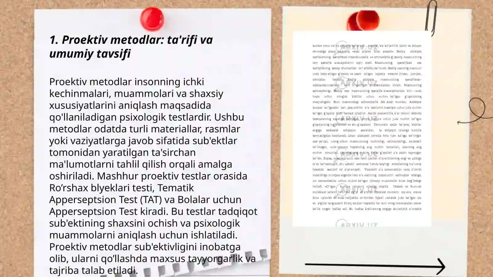 Proektiv metodlarning mohiyati va o‘ziga xosligi 3