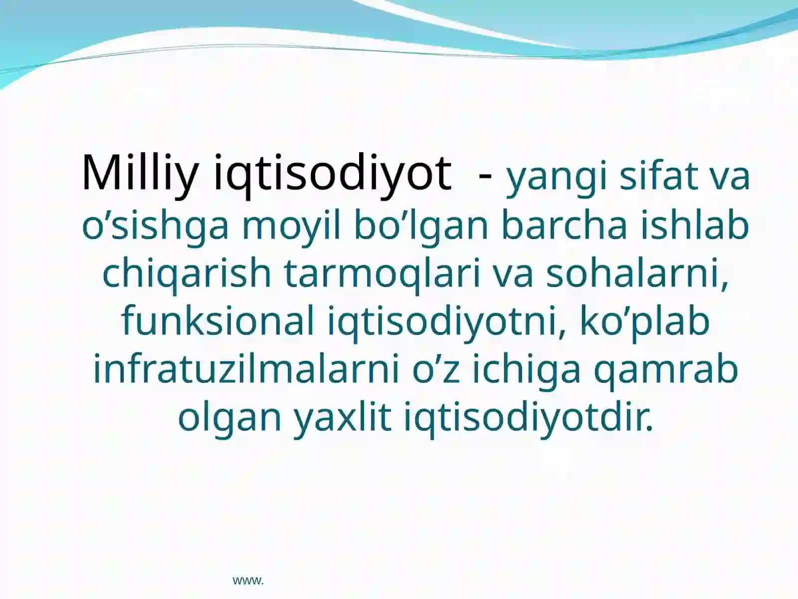 Milliy iqtisodiyot 3