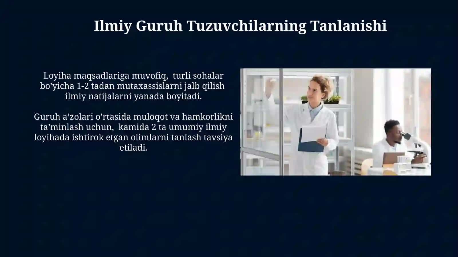 Ilmiy jamoani tashkil etish 3