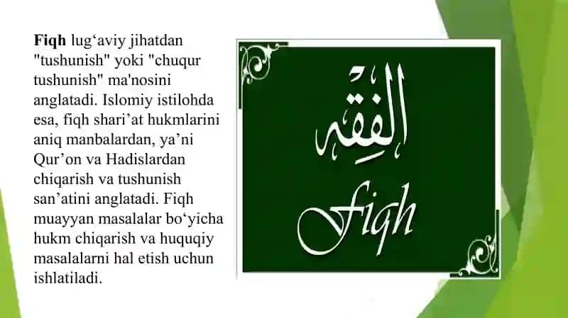 Fiqh maktablarining vujudga kelishi. 3