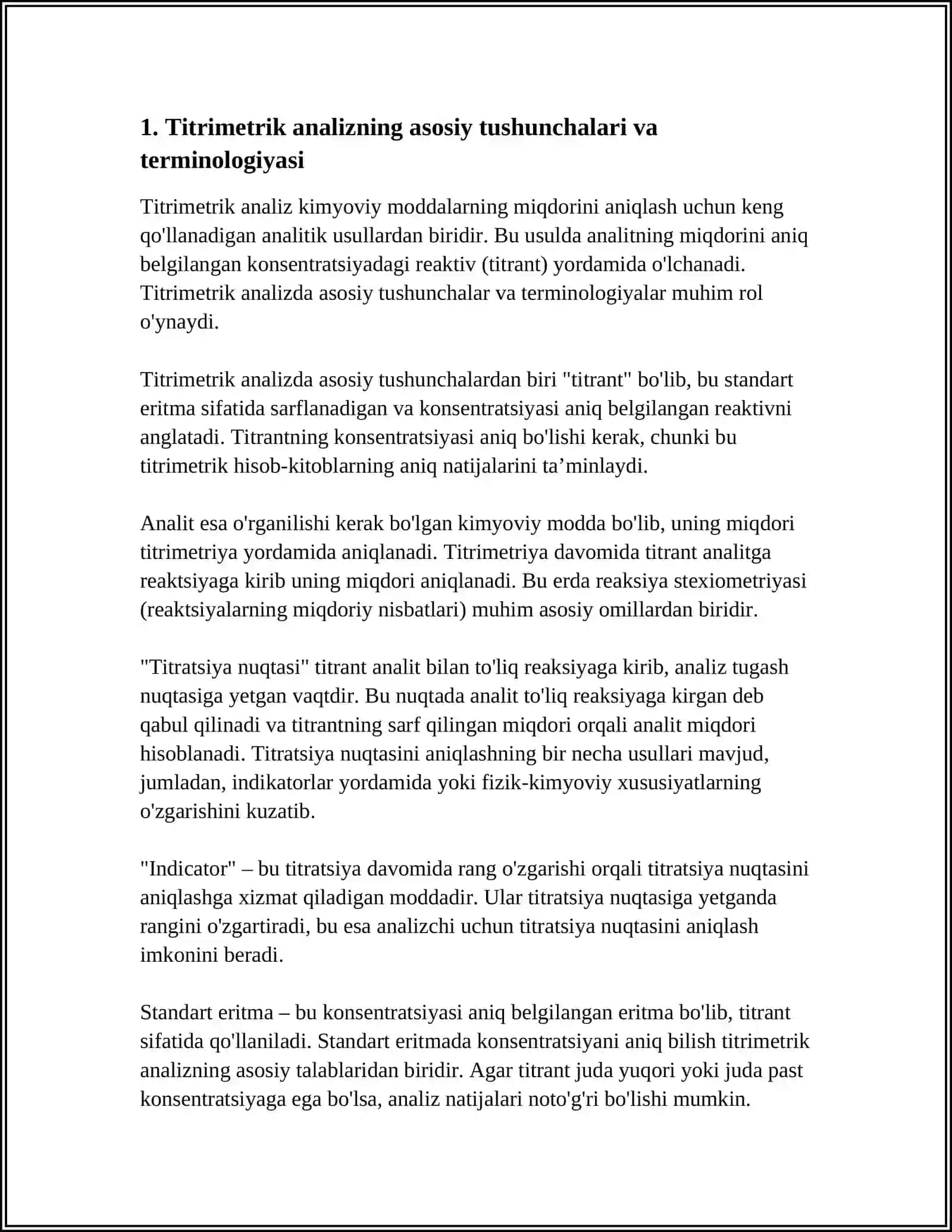 Titrimetrik Analiz 3