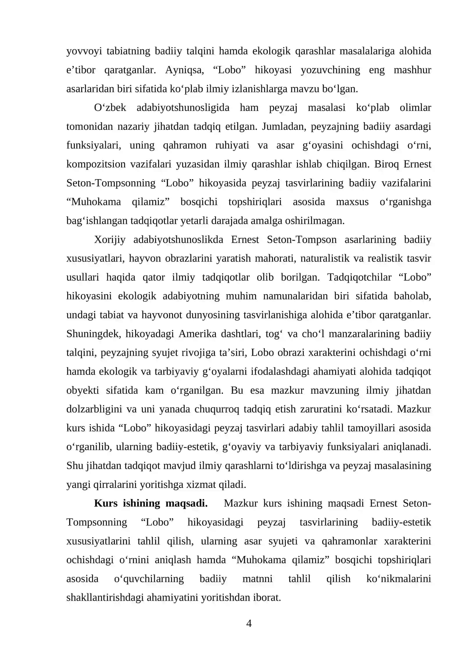 Ernest Seton Tompson. Lobo hikoyasi.  muhokama qilamiz bosqichi topshiriqlari bilan ishlash.peyzaj 3