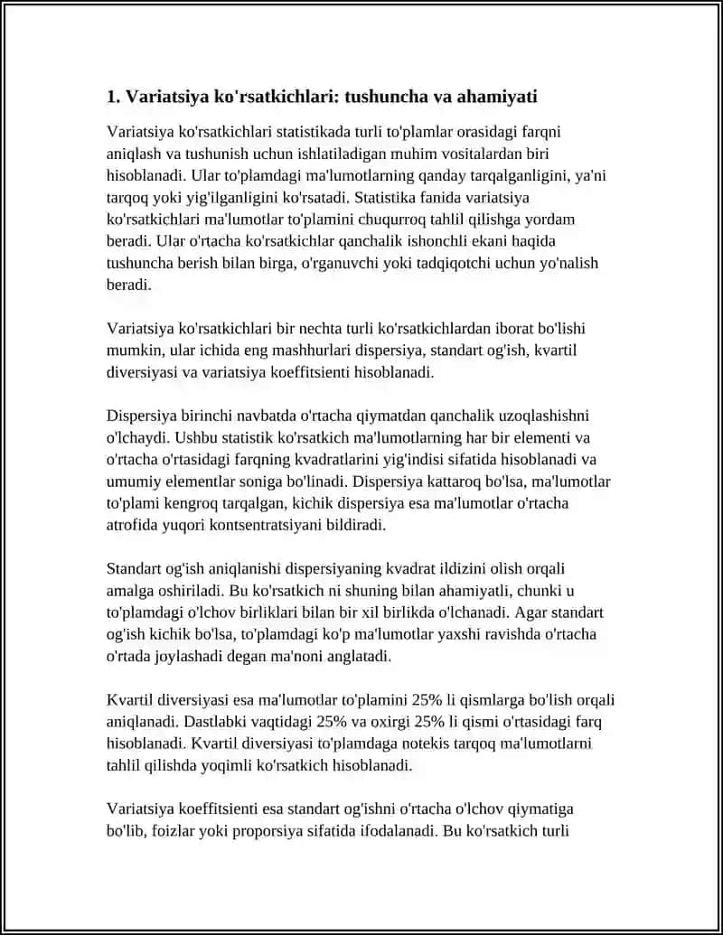 VARIATSIYA KORSATKICHLARI 3