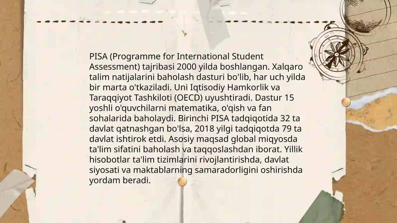 PISA-o'quvchilarning ta'limiy yutuqlarini baholash xalqaro dasturi 3