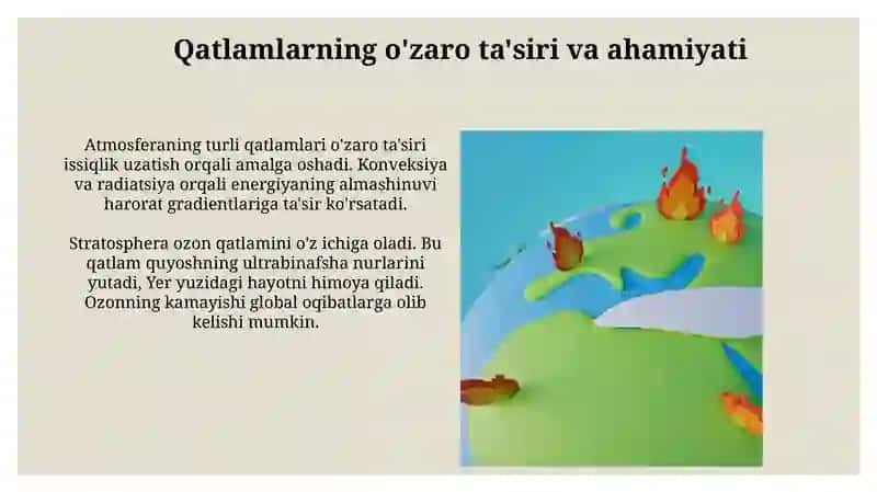 Atmasfera qavatlariga tarif 3