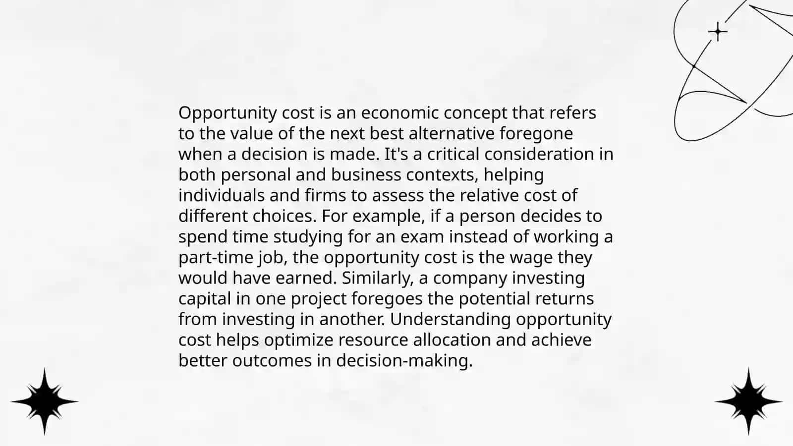 Opportunity cost 3