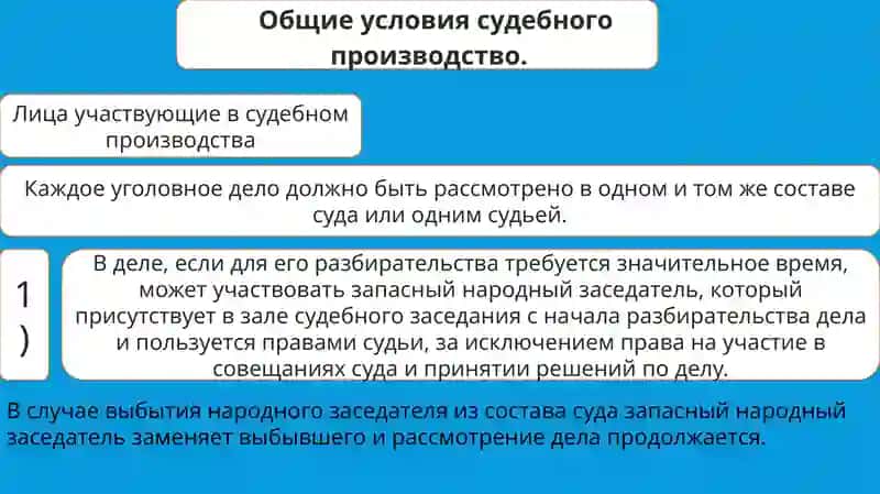 Общие условия судебного разбирательства 3
