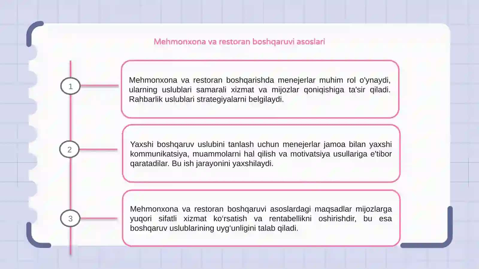 Mehmonxona va restoran boshqaruvi 3