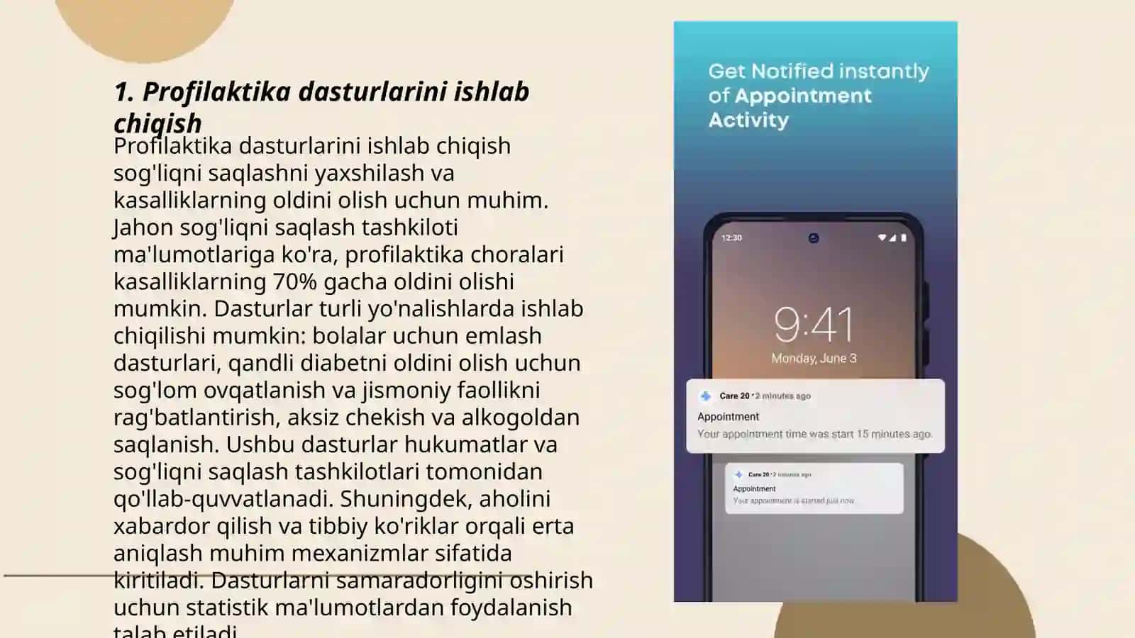 Profilaktika dasturlarini ishlab chiqish 3