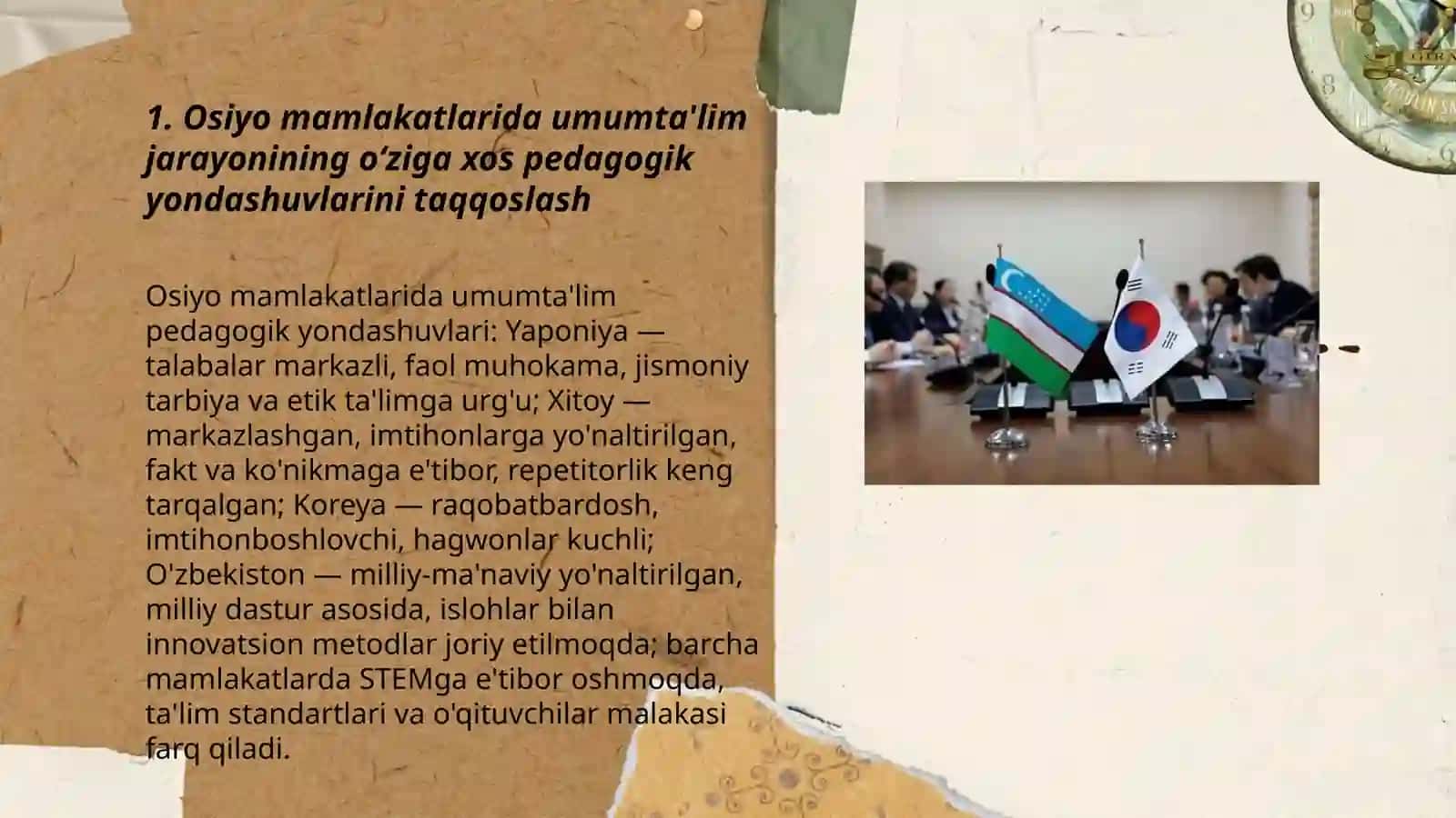 O'zbekiston, Yaponiya va Koreya ta'lim-tarbiya tizimlari 3