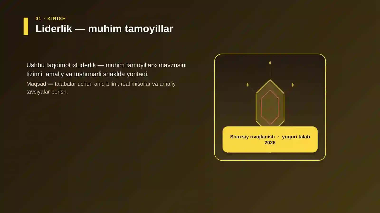 Liderlik — muhim tamoyillar 3