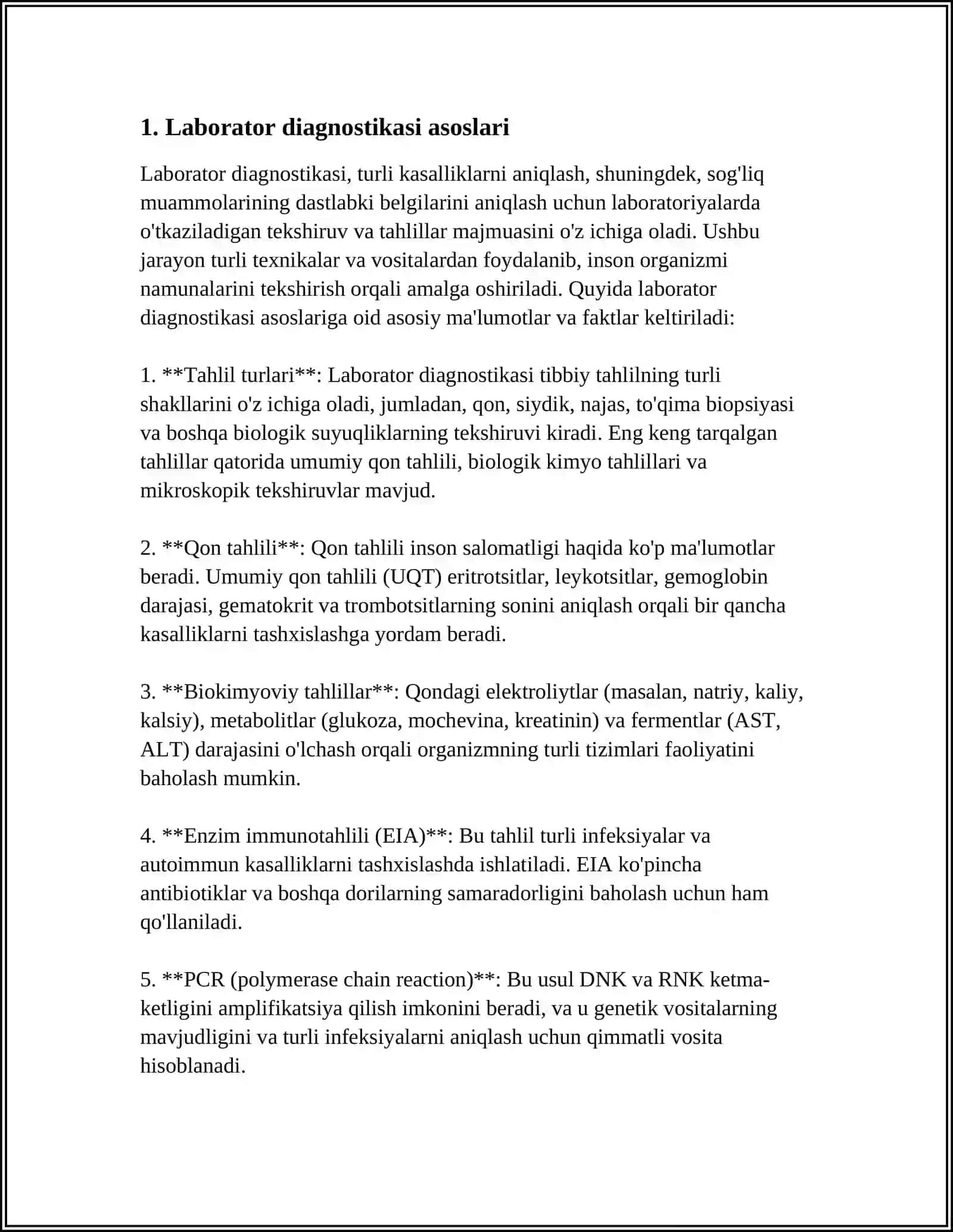 Toshkent Tibbiyot Akadeyemiyasi Labaratoriya 3