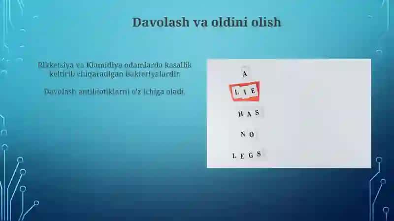 Rikketsiya va Xlamidiya: Umumiy ma'lumot 3