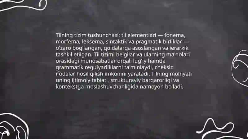 Tilning tizim sifatidagi mohiyati 3