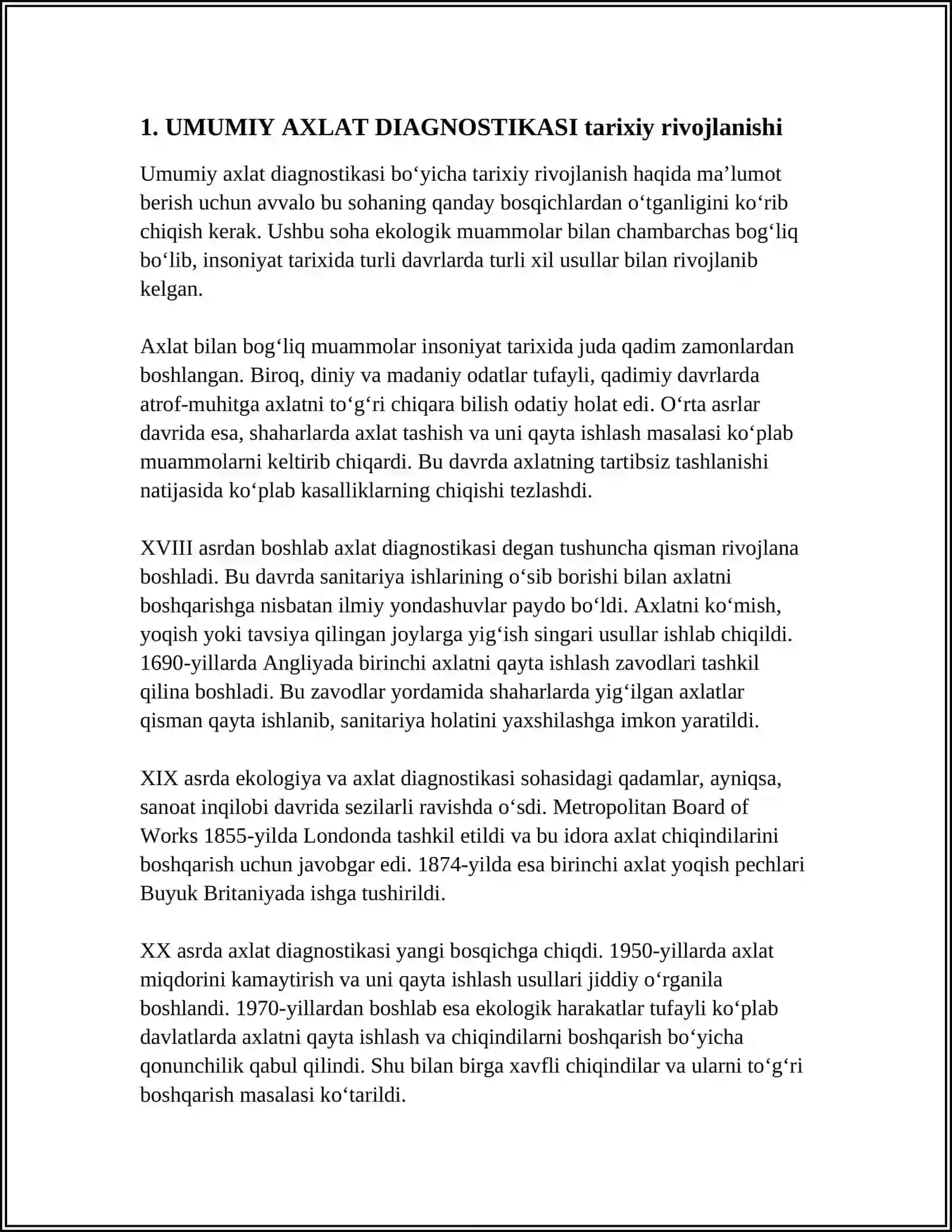 UMUMIY AXLAT DIAGNOSTIKASI 3