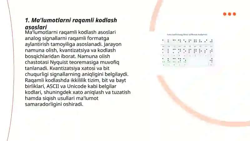 Ma'lumotlarni kodlash usullari 3